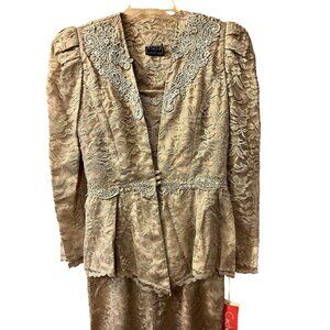 Vintage Cachet Lace Dress with Jacket Bari Protas Size 7/8 NEW with Tag NOS